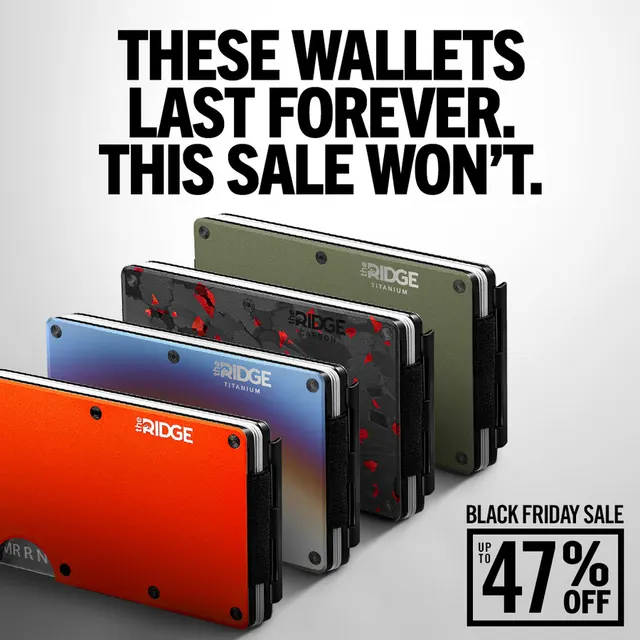 Ridge Black Friday ad: UP TO 47% OFF