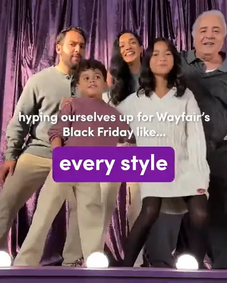 Wayfair Black Friday video ad: up to 80% off