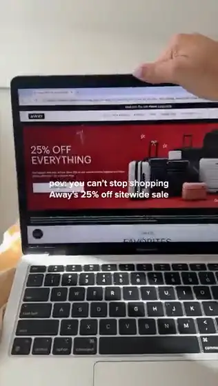 Away Black Friday video ad: 25% off sitewide