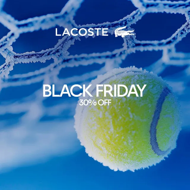 Lacoste Black Friday ad: 30% OFF