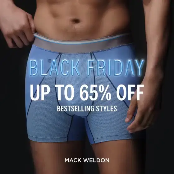 Mack Weldon Black Friday video ad: UP TO 65% OFF